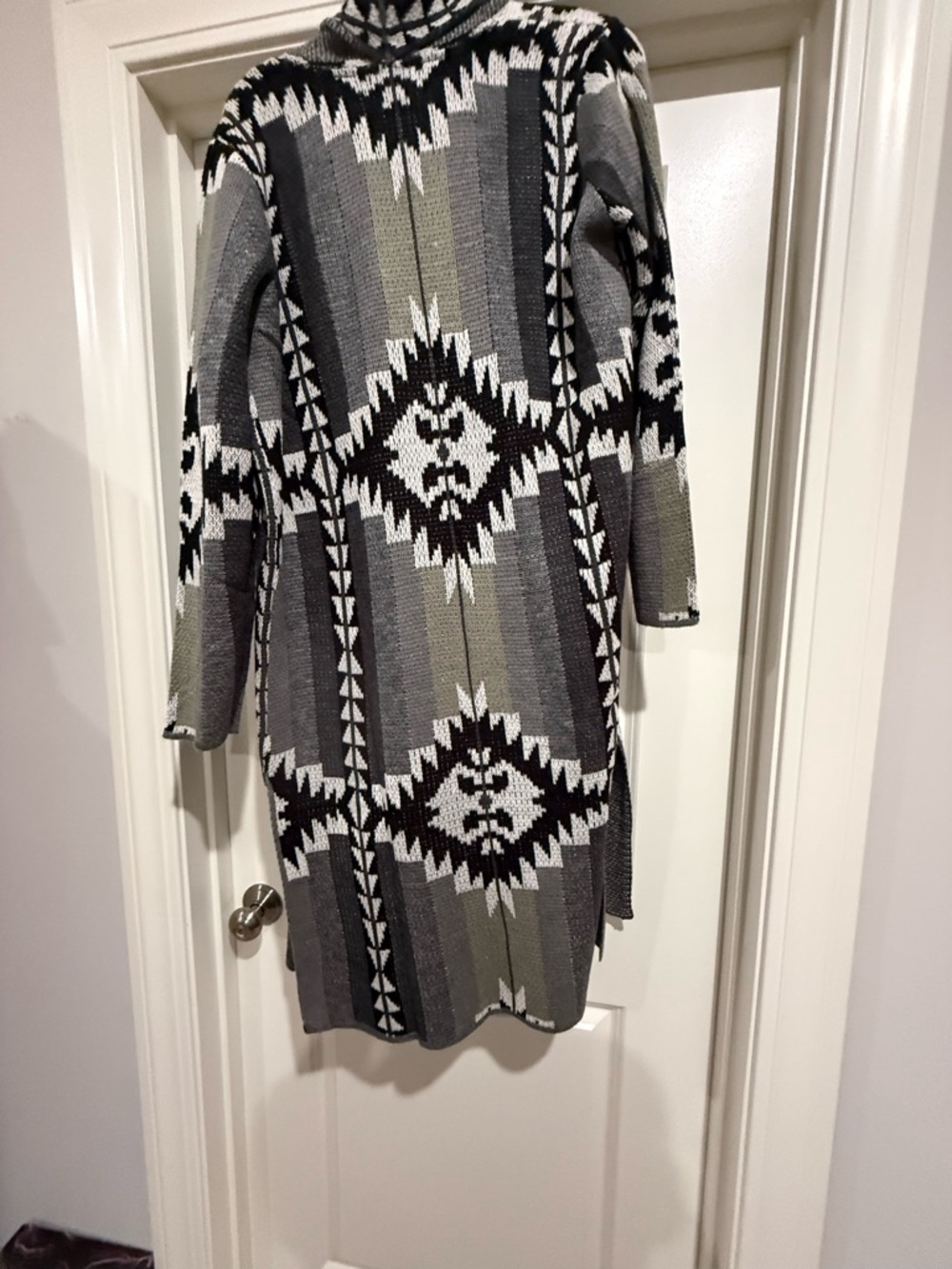 Rock & Roll Denim Women's Southwestern Print Duster Cardigan size L - Picture 4 of 9